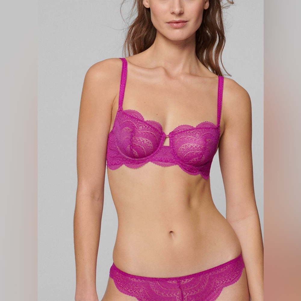 Simone Perele Karma Sheer Demi - Bougainvillea